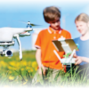 kids playing with Drone